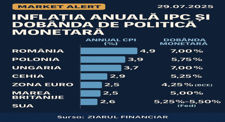 Inflația 10,4% în România: Care sunt produsele cu cele mai mari creșteri?