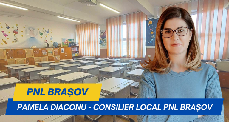 Pamela Diaconu, consilier local PNL Brașov: Mobilier nou și table interactive în toate clasele Școalii Gimnaziale nr. 2 „Diaconu Coresi”